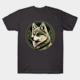 Pomsky Camouflage Motif T-Shirt